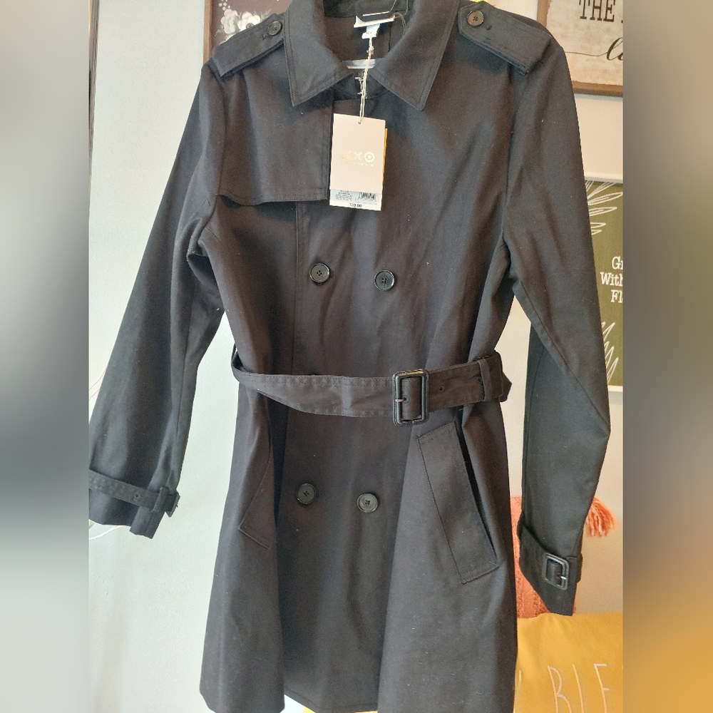 NWT 3.1 PHILLIP LIM BLACK TRENCH COAT size M